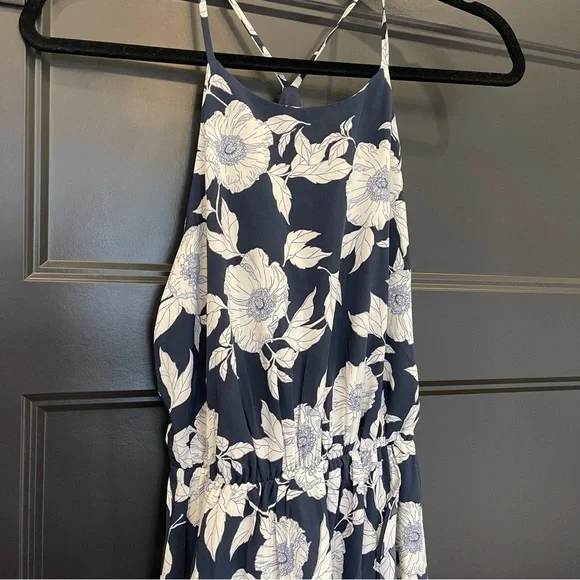 Lush Navy Floral Maxi Dress xs - Picture 2 of 5
